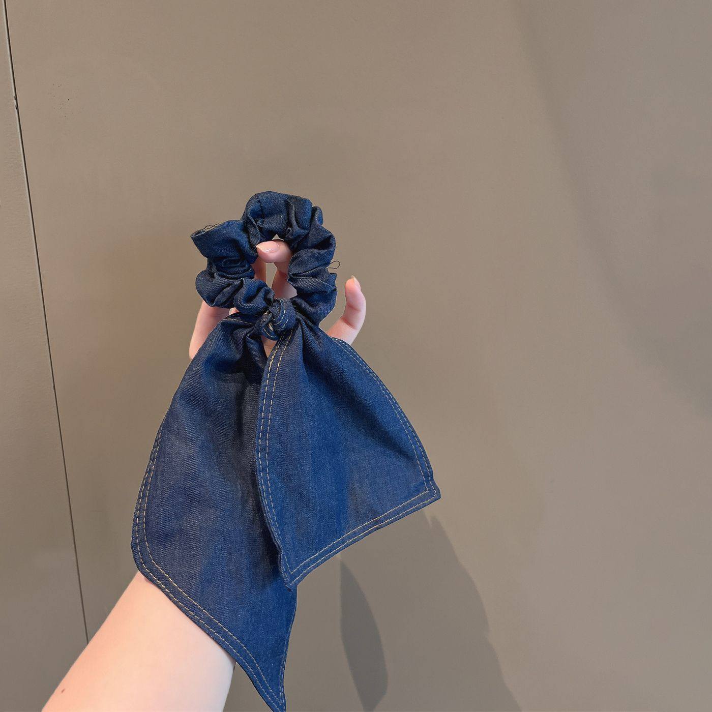 百搭慵懒大号牛仔飘带蝴蝶结发圈高级感气质扎头发绳丸子头发饰女,家庭/个人清洁工具,发圈/发网,淘宝优惠券,粉丝福利购,淘宝优惠卷