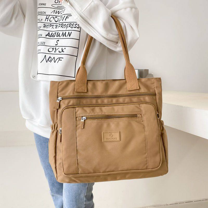 帆布单肩大包包女包2021新款韩版简约尼龙休闲大容量手提包购物袋,收纳整理,购物袋/环保袋/帆布袋,淘宝优惠券,粉丝福利购,淘宝优惠卷