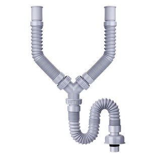 双面盆下水管洗手池洗脸双洗衣柜池台盆拖把池Y型三通排水管配件