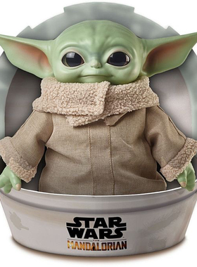 美泰星球大战曼达洛人尤达格罗古YODA宝宝原装毛绒玩偶GWD85现货