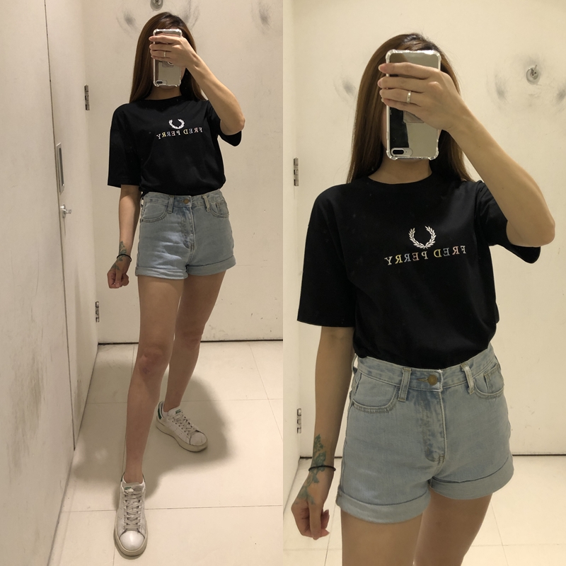 Ïã¸ÛÖ±·¢ 7ÕÛ ÃÀÃÀ´ú¹º FRED PERRY 18ÇﶬŮ¾µä±êÖ¾Ô²Áì¶ÌÐäTÐô
