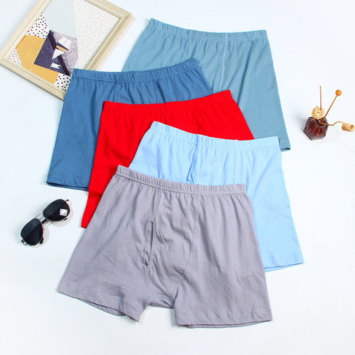 ab高腰中老年人全棉红色平角裤