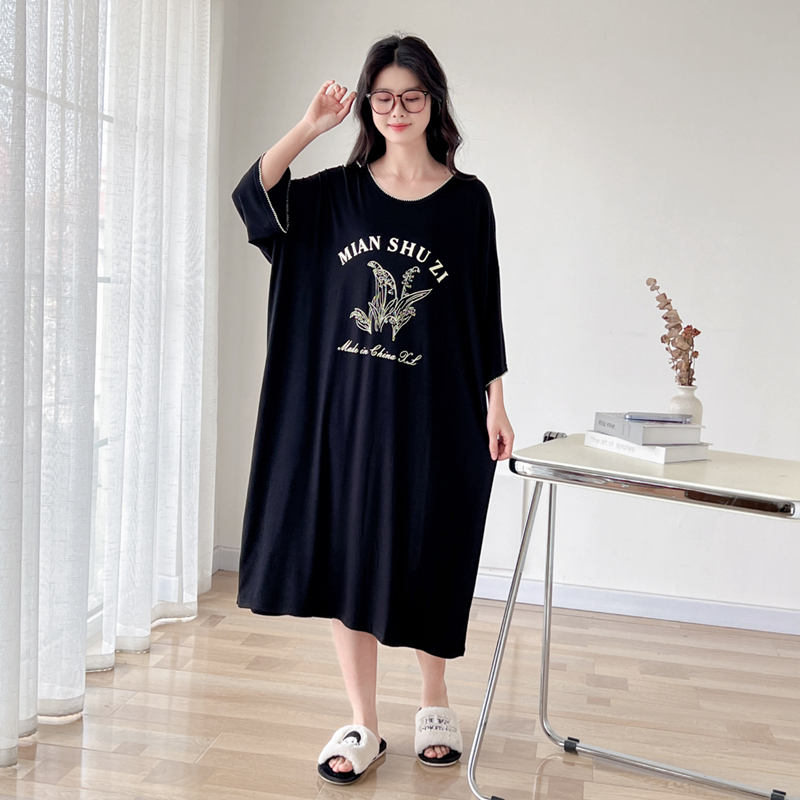中长款莫代尔薄款大码睡裙女夏季