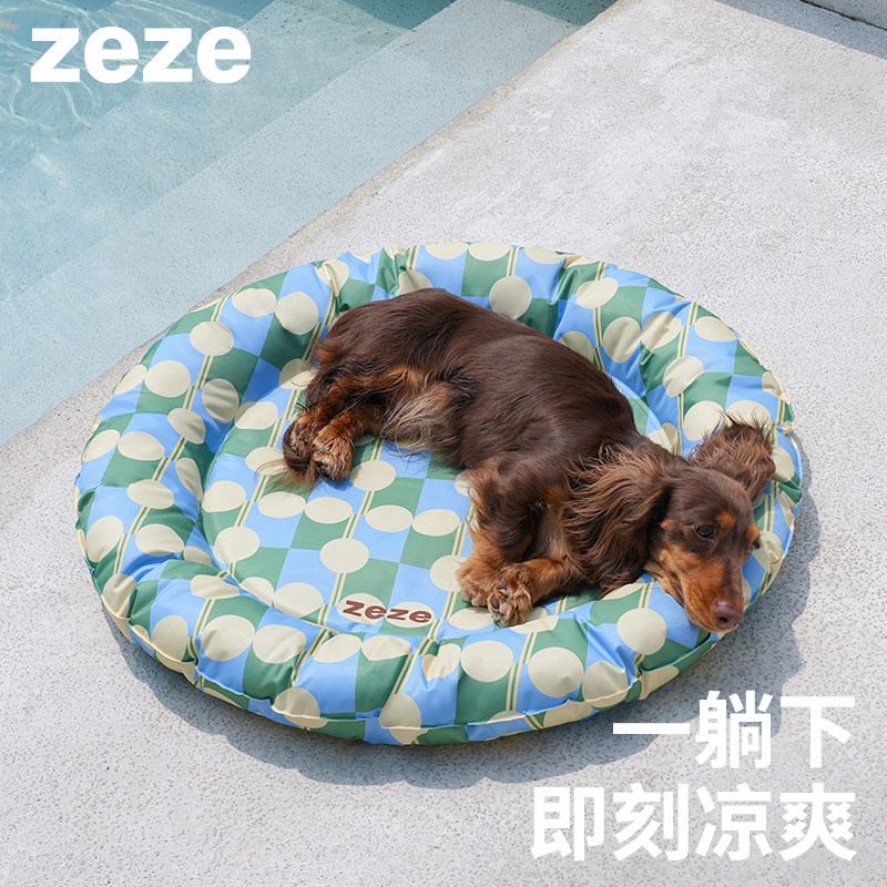 zeze蓝莲花冰窝夏季降温冰垫猫咪睡眠凉席防暑降温夏天宠物冰垫