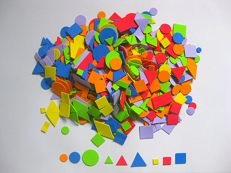 유치원 어린이 수제 모양 재료 모자이크 스티커 EVA 기하학적 거품 스폰지 스티커