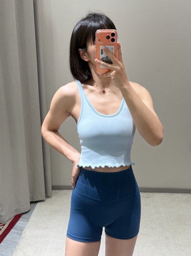 Mimiuomi木耳边美背瑜伽背心女