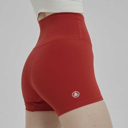 高腰裸感磨毛瑜伽运动短裤三分裤