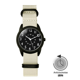 炫酷礼物Enmex 脑洞创意 镜像逆时针腕表 反方向活力色彩帆布手表