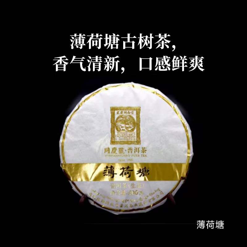 同庆号 薄荷塘200g生茶云南易武古茶园古树高端生普清新薄荷鲜爽