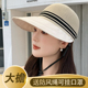 夏季 透气休闲骑车防晒防紫外线太阳帽 帽子女士妈妈大檐遮阳帽薄款