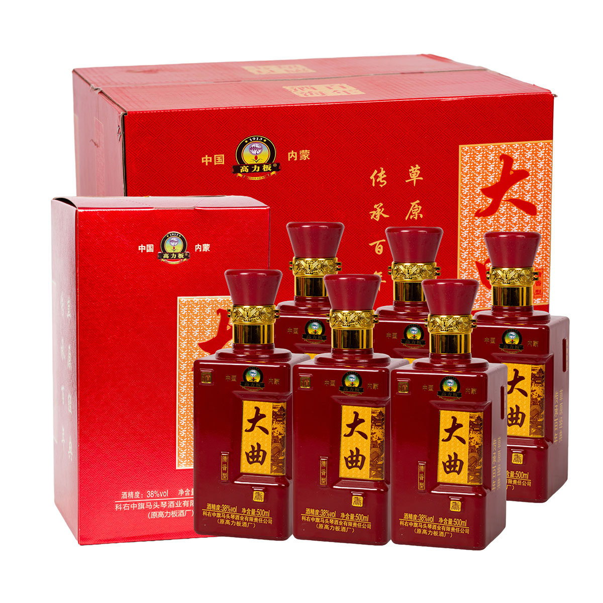 [顺丰配送]高力板新大曲38度45度53度粮食酒科右中旗清香型白酒