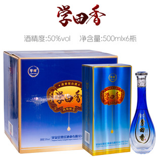 [整箱发货]学田香50度粮食酒清香型酒突泉县梁氏酒业500mlx6瓶