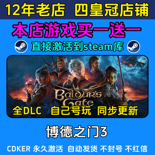 博德之门3 steam游戏CDKEY激活码 永久入库电脑 全DLC 包更新