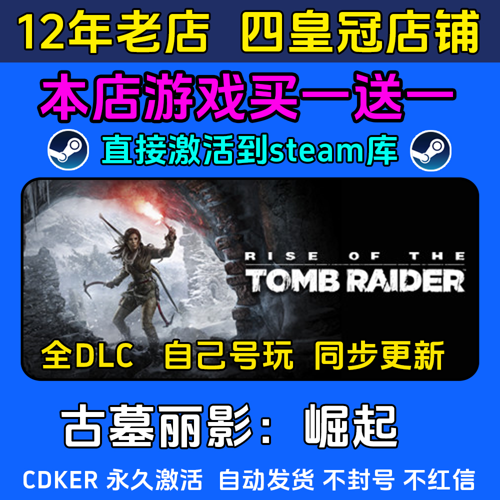 古墓丽影10崛起 steam游戏CDKEY激活码 永久入库电脑 全DLC包更新