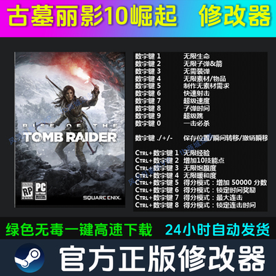 古墓丽影10崛起 修改器 Steam辅助epic电脑正版工具科技 不含游戏