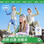 KK树儿童泳衣长袖 长裤 男童女孩泡温泉中大童分体宝宝游泳海边防晒