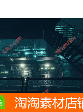 Unity3d Cyberpunk Outpost 1.1 黑暗风未来科幻城市场景