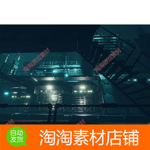 Unity3d Cyberpunk Outpost 1.1 黑暗风未来科幻城市场景