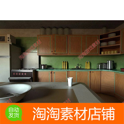 Unity3d Soviet Kitchen 1.0 室内厨房场景模板