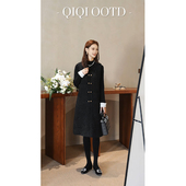 柒院家大码 女装 气质小香风V领背心连衣裙2025秋冬宽松遮肉马甲裙