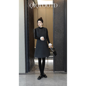 设计感圆领背心连衣裙2025秋冬新款 柒院家大码 女装 宽松遮肉马甲裙