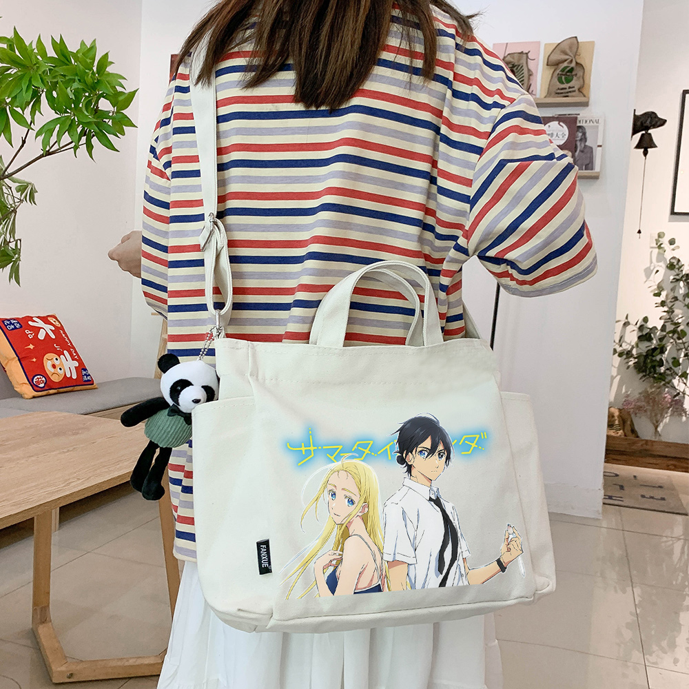漫能夏日重现帆布包小舟潮纲代慎平斜挎单肩包个性二次元动漫周边