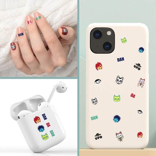 漫能胆大党指甲贴可爱彩色个性小众手机壳贴纸笔贴diy耳机贴图ins