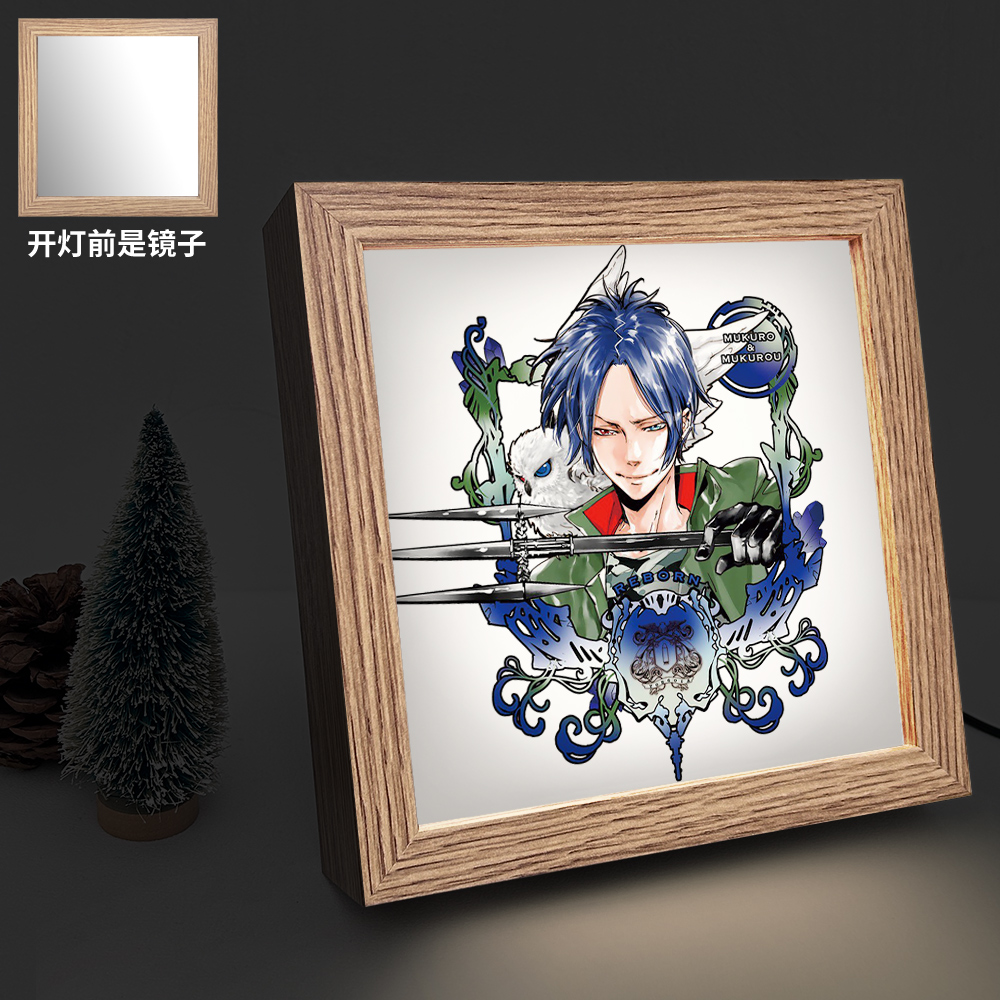 漫能家庭教师个性方形灯光画小夜灯摆件动漫周边二次元镜子礼物