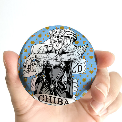 漫能JOJO的奇妙冒险吧唧银色金属徽章乔鲁诺空条承太郎动漫周边