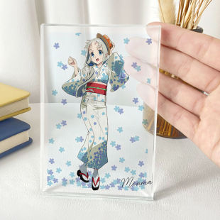 漫能未闻花名水晶立牌本间芽衣子桌面摆件日本动漫周边二次元 礼物