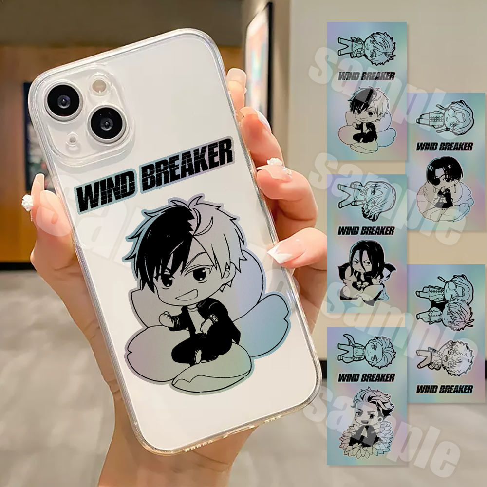 漫能防风少年防风铃贴纸diy镭射银ipad耳机防水痛车贴拉杆箱贴