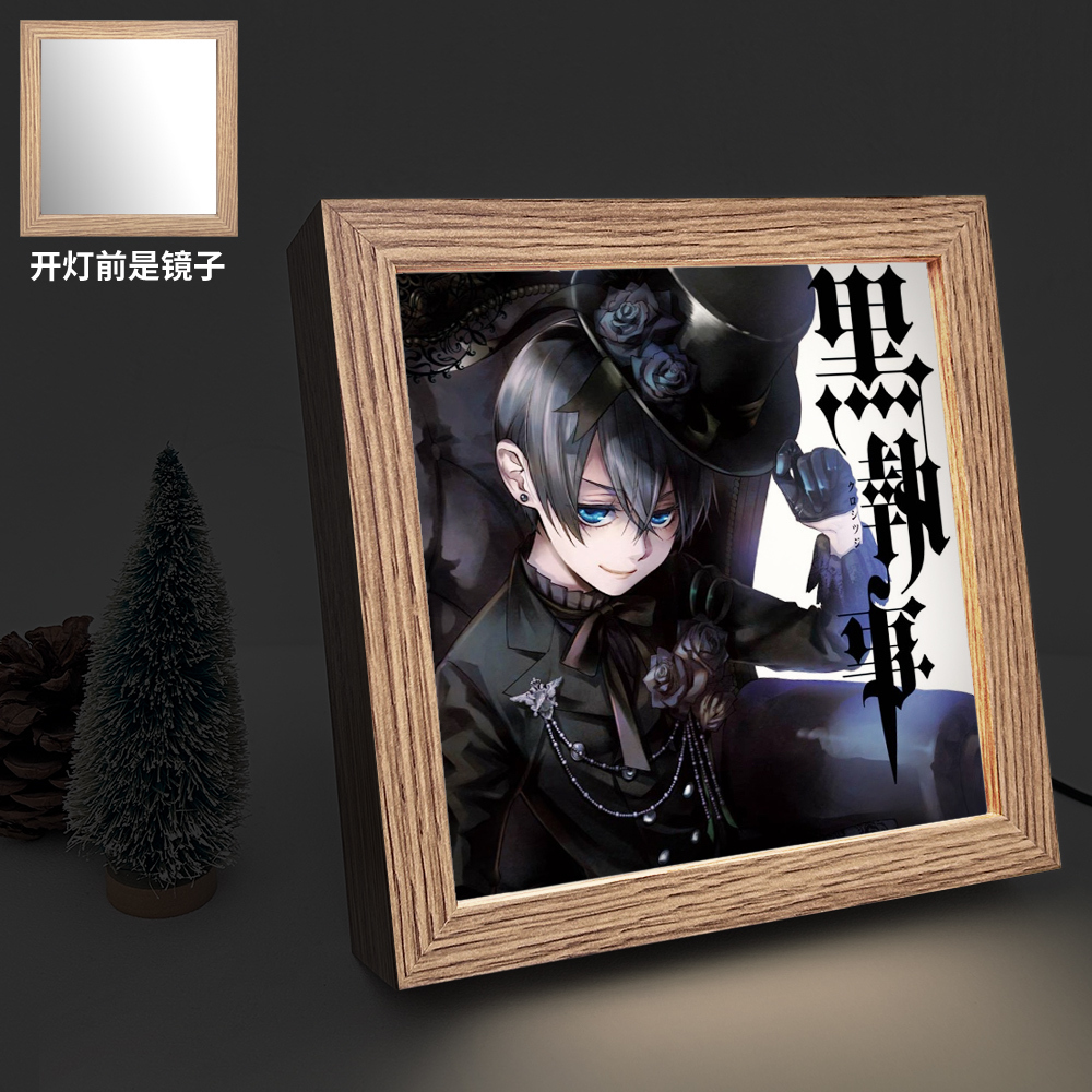 漫能黑执事夏尔灯光画小夜灯摆件个性日系二次元动漫周边镜子礼物