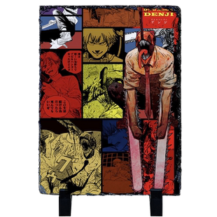 漫能电锯人石板画桌面摆件高清动漫图案二次元装饰画日系周边礼物