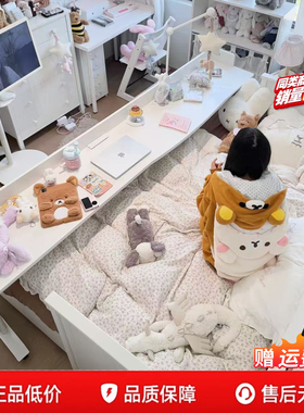 床边桌可移动升降桌床上电脑桌懒人学习办公桌靠墙长条书桌跨床桌