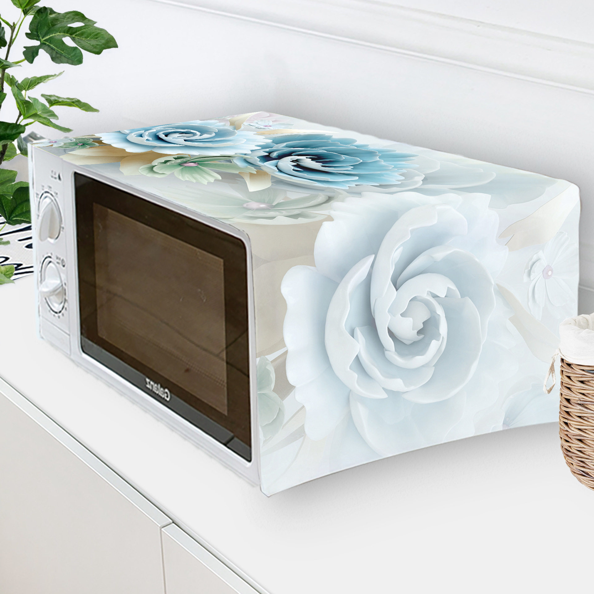 【新款】微波炉罩微波炉盖布微波炉防尘罩厨房万能盖巾防尘防晒