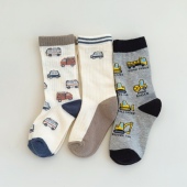 外贸日单春秋夏季 男童汽车长袜日系童袜15 20CM