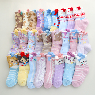 外贸出口日单女童秋冬季 18CM 立体造型袜公主袜长袜日系童袜13