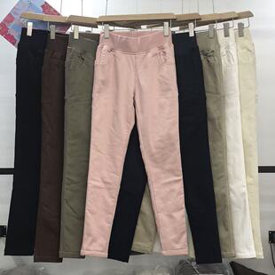 2025冬尹衣社1310松紧腰纯棉弹力夹棉棉裤 女 高腰显瘦百搭小脚裤