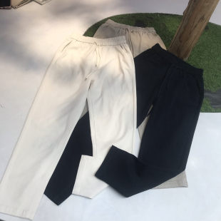 高腰显瘦百搭女长裤 秋季 艾加加8835松紧腰弹力纯棉小脚裤 新款