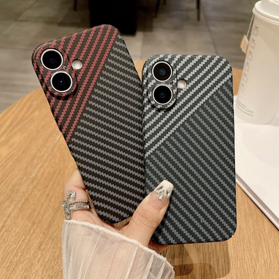 新款碳纤维纹16promax手机壳