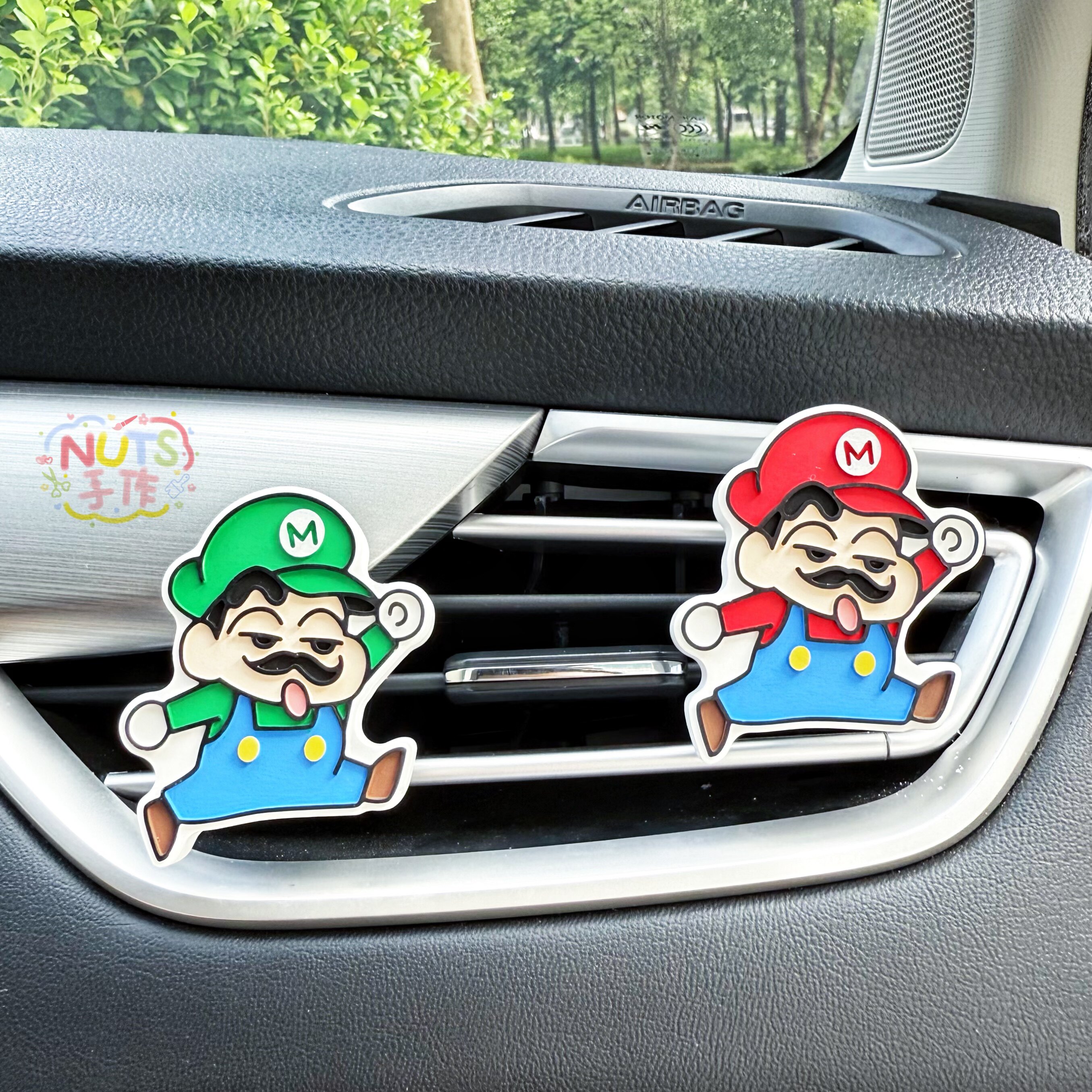 马里奥车载出风口扩香石香薰精油小众创意纯手工高级感新车摆件