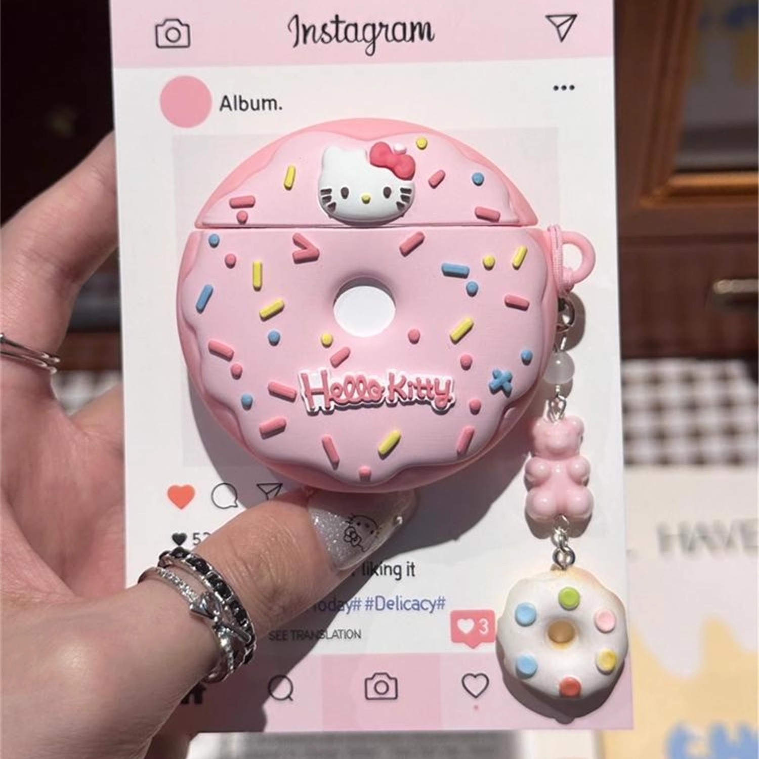 可爱Kitty猫甜甜圈耳机壳