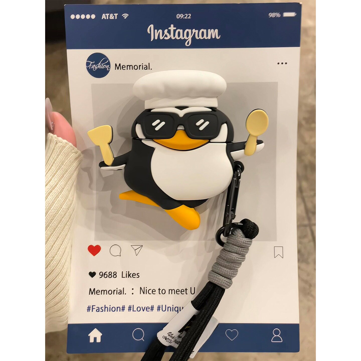 超火可爱高雅人士跳舞企鹅适用AirPodsPro三代耳机壳苹果蓝牙AirPods4代软Pro3代硅胶1/2/3代防摔套Pro2代女