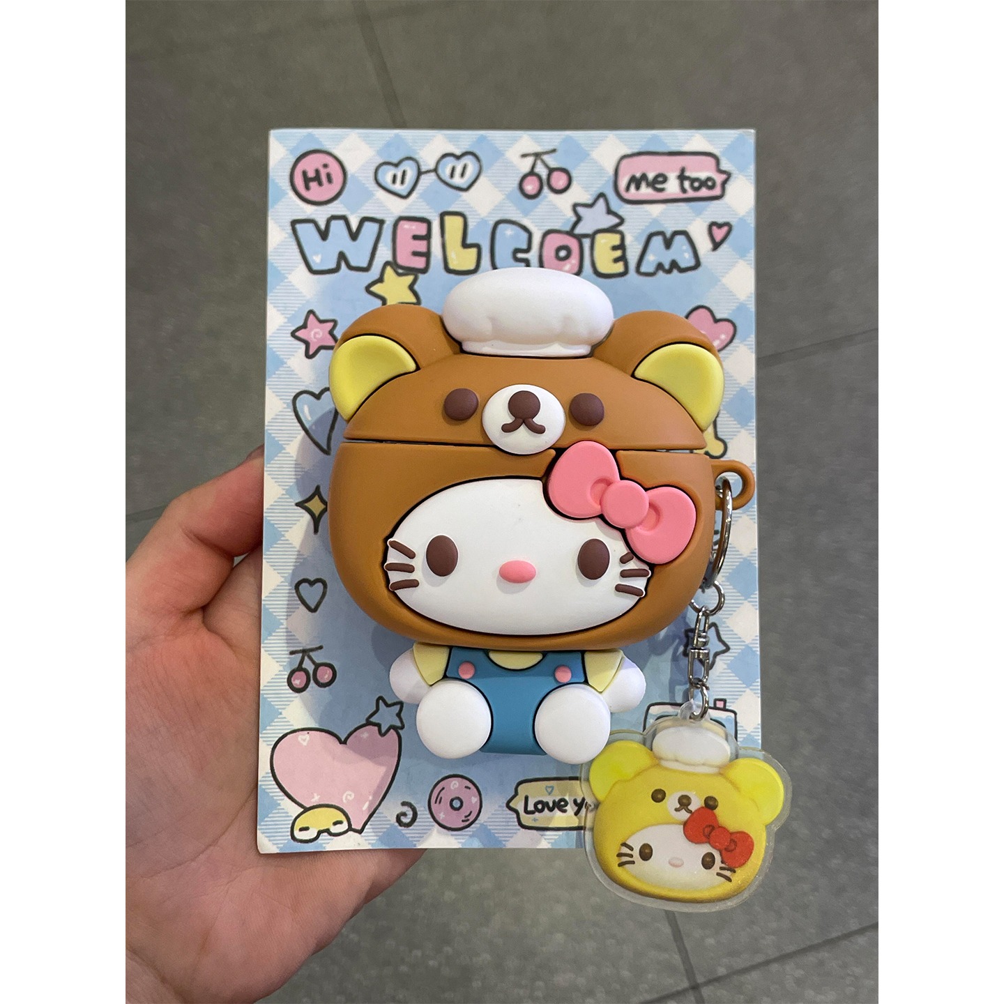 卡通厨师轻松熊Kitty猫防尘塞适用AirPodsPro3代耳机壳苹果蓝牙AirPods4代软1/2/3代硅胶Pro2代女款Pro3代套