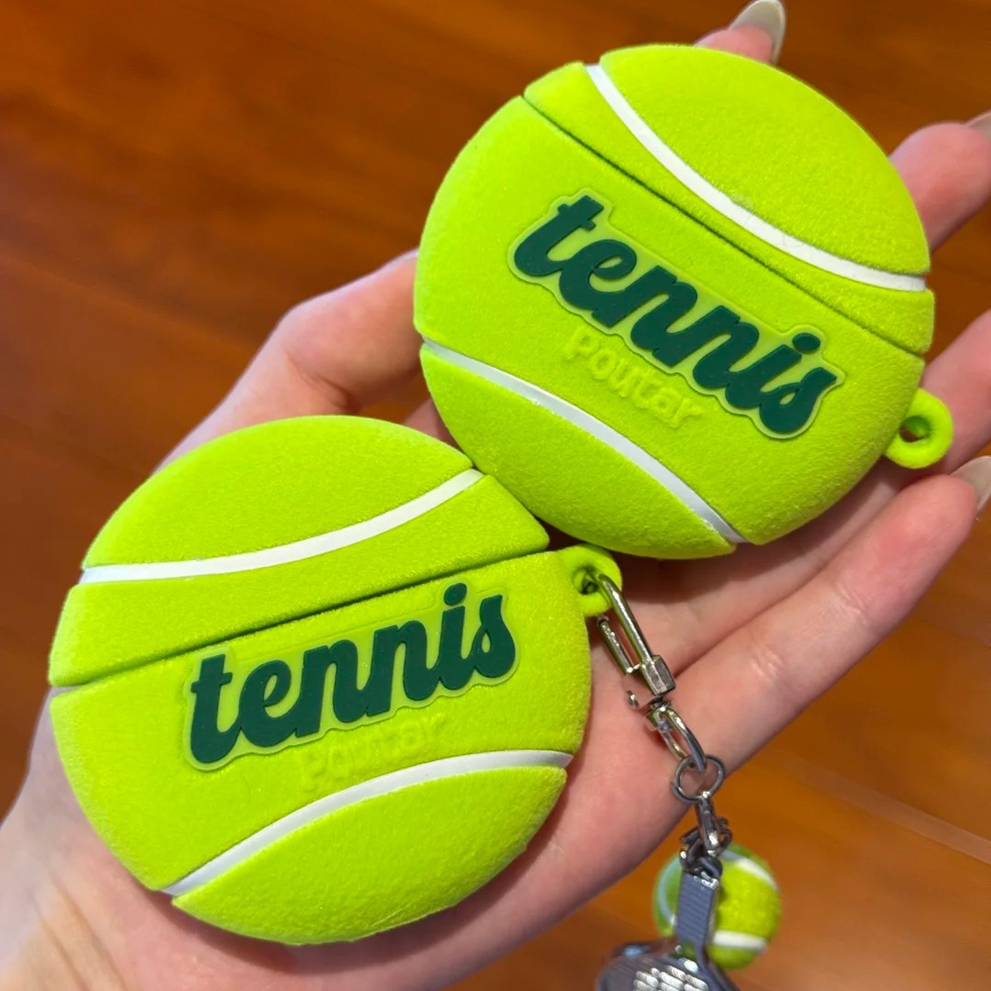 简约仿真植绒网球Vivo耳机壳