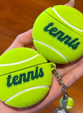 简约仿真植绒网球适用OPPOEncoFree4耳机壳OPPOEncoAir4Pro保护套Air4i小众R4硅胶r3pro防摔free2软盒X3男女