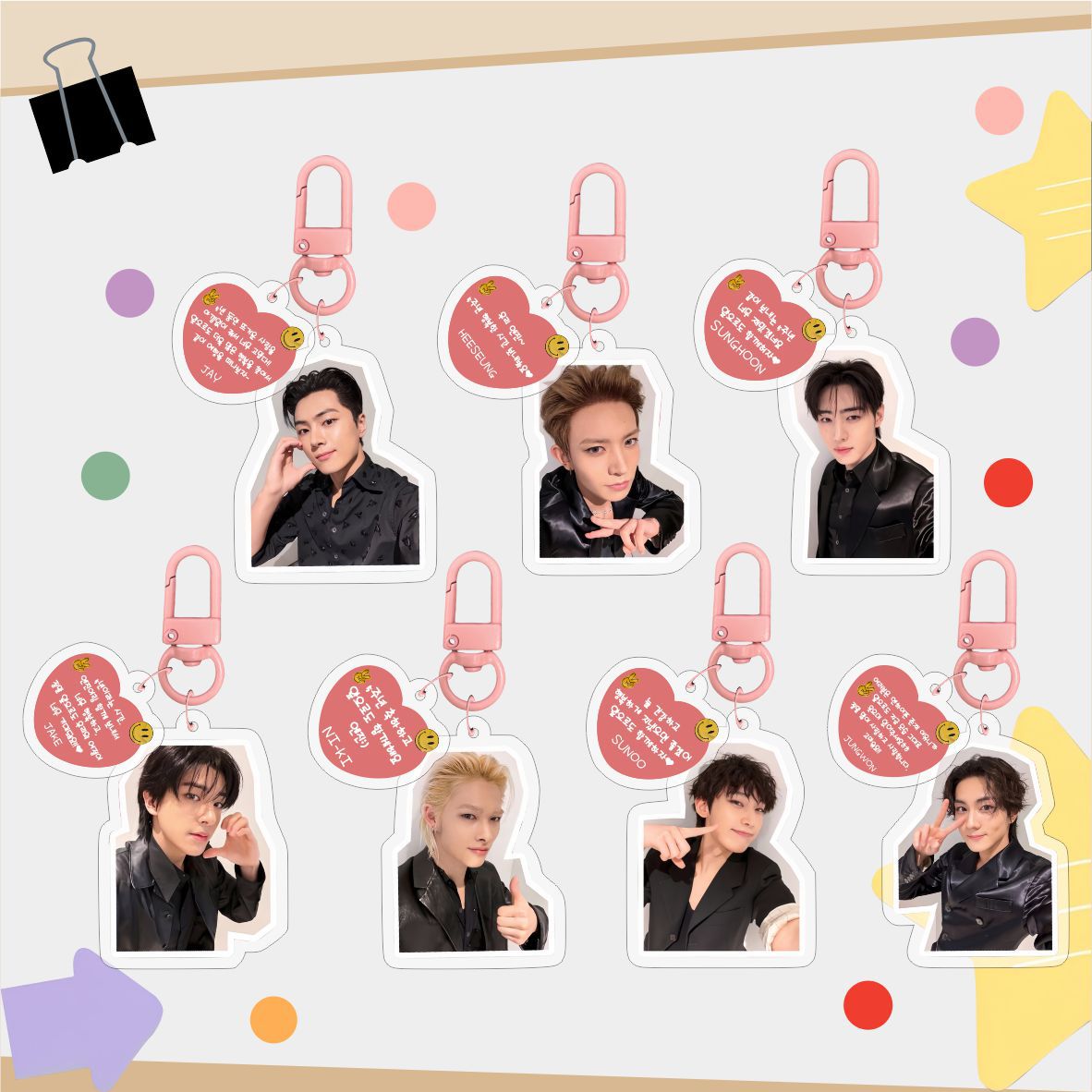 en亚克力钥匙扣挂件配件