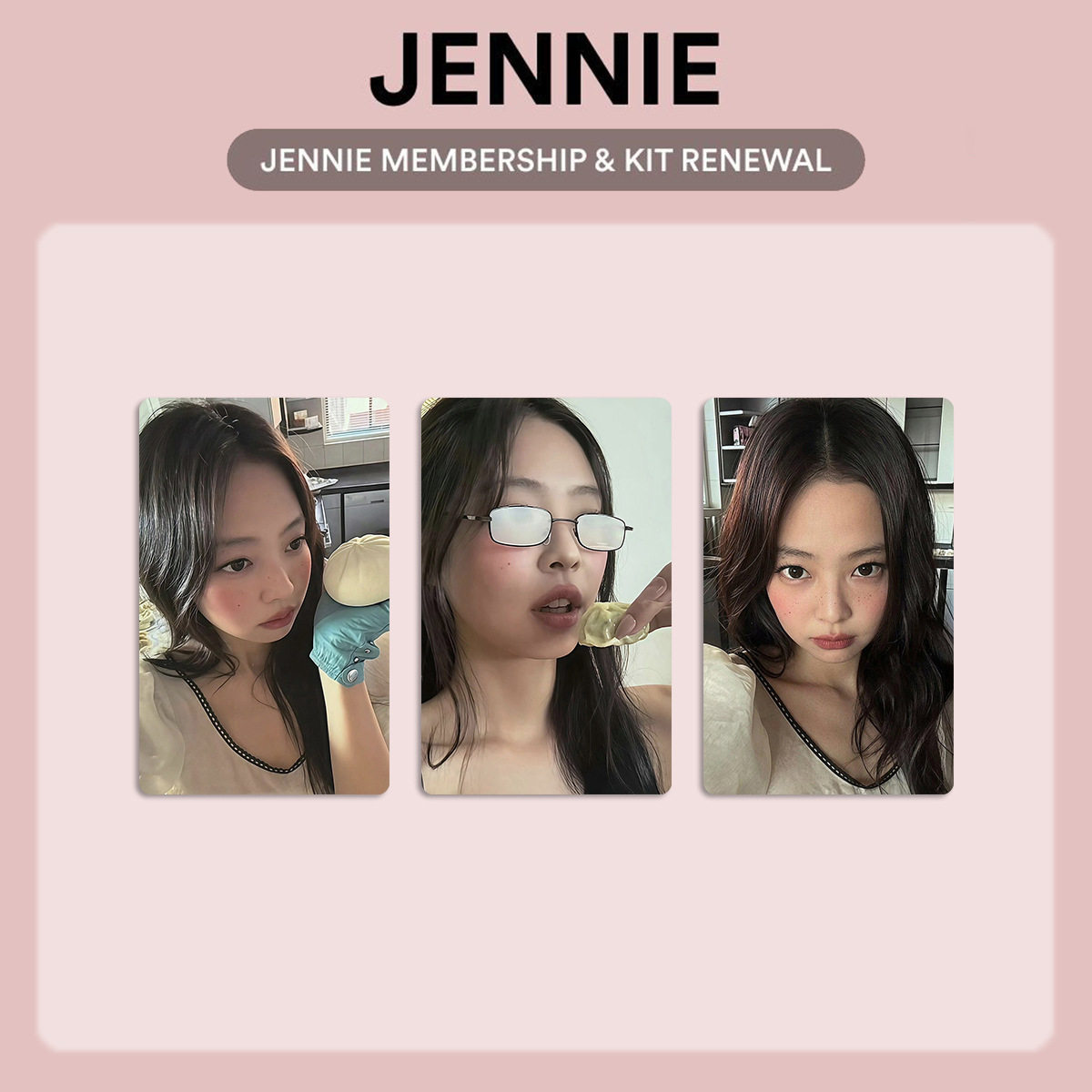 JENNIE自制 MEMBERSHIP KIT金珍妮会员礼wvs特典卡小卡