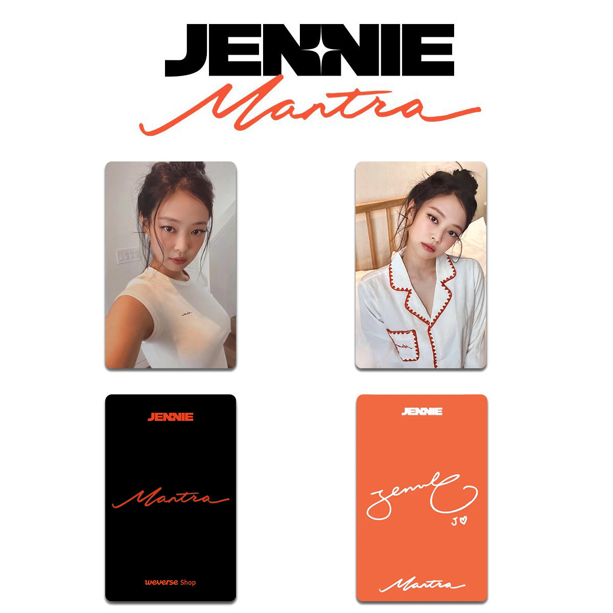 JENNIE打歌卡 MANTRA Weverse特典小卡 金珍妮 睡衣卡 短袖卡图片