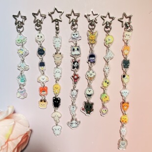 RIZZE 牛仔裤ZB1明星周边亚克力双面卡通可爱一串钥匙扣自制